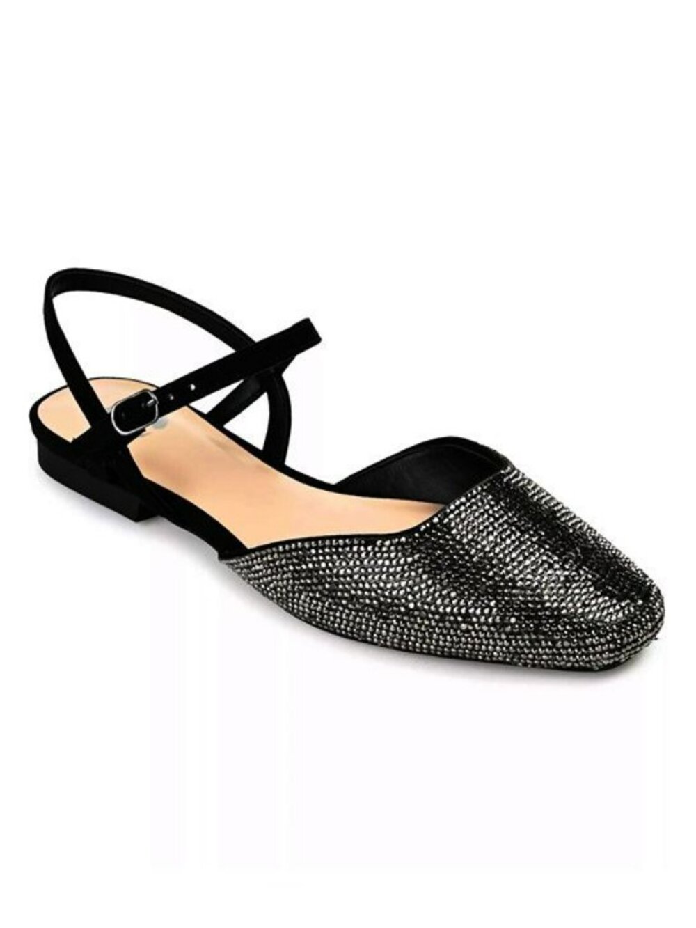 Journee Collection Women's Nysha Strappy Embellished Flats Size 10 (MSRP $99)